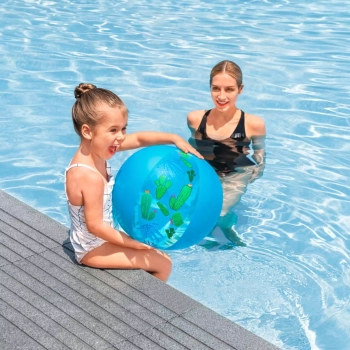 Piłka plażowa dmuchana żółty kwiaty Bestway 31036Ż