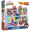 Puzzle 4w1 Marvel Spiderman Ekipa Spidey'a 3+ Trefl 34611