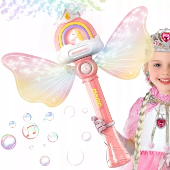 Magiczna różdżka do baniek mydlanych maszynka bańki światło jednorożec P148