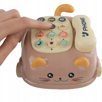 Telefon kotek jeździk dźwięk światło gryzak 215Z