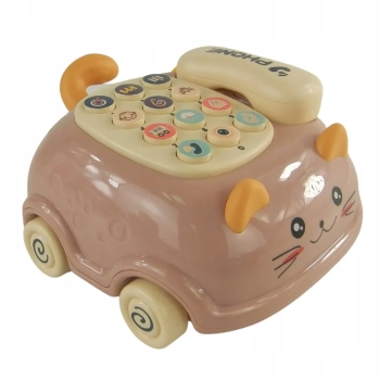 Telefon kotek jeździk dźwięk światło gryzak 215Z