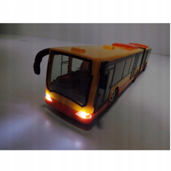 Duży autobus przegubowy zdalnie sterowany 44cm pilot światła 676Ż