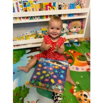 Drewniana gra łowienie rybek na magnes 3w1 4311