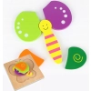 Puzzle drewniane edukacyjne klocki dla dzieci 15MO