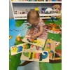 Edukacyjne drewniane klocki puzzle układanka 8765Ż