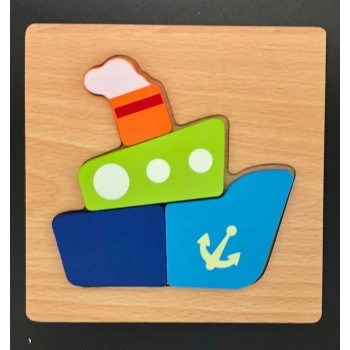 Puzzle drewniane edukacyjne klocki dla dzieci 15Ł