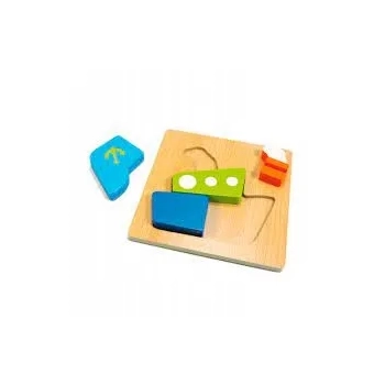 Puzzle drewniane edukacyjne klocki dla dzieci 15Ł