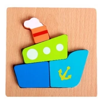 Puzzle drewniane edukacyjne klocki dla dzieci 15Ł