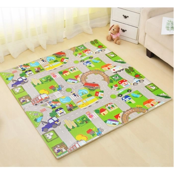 Gruba mata piankowa Eva duże puzzle pankowe 120x120x 1cm ulica EM2002P