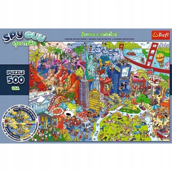 Puzzle Spy Guy Lost Items: USA Rodzina Treflików 500 el. Trefl 37480