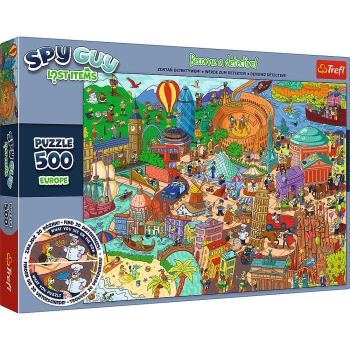 Puzzle Spy Guy Lost Items: Europa Rodzina Treflików 500 el. Trefl 37481