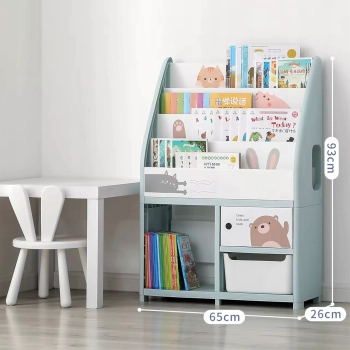 REGAŁ NA KSIĄŻKI PÓŁKA POKÓJ DZIECIĘCY POJEMNIK BS-11110-95