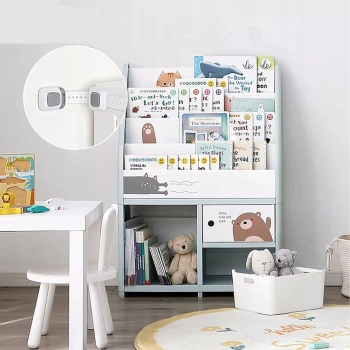 REGAŁ NA KSIĄŻKI PÓŁKA POKÓJ DZIECIĘCY POJEMNIK BS-11110-95