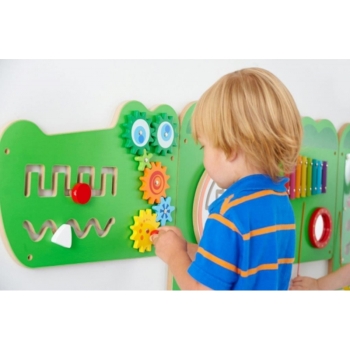VIGA Tablica Sensoryczna Manipulacyjna Krokodyl Certyfikat FSC Montessori