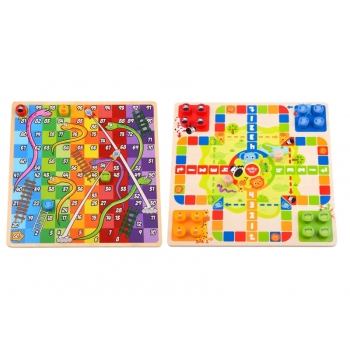 TOOKY TOY Gry Planszowe  Logiczne 2w1 Ludo Chińczyk + Uwolnij Zwierzątka