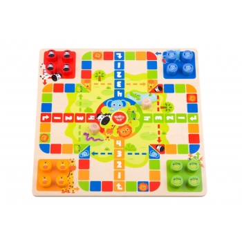 TOOKY TOY Gry Planszowe  Logiczne 2w1 Ludo Chińczyk + Uwolnij Zwierzątka