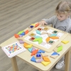 MASTERKIDZ Układanka Mozaika Nauka Kolorów i Kształtów Tangram Montessori