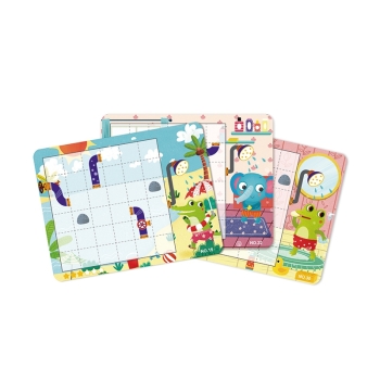 TOOKY TOY Gra Logiczna Tablica Magnetyczna Układanka Puzzle dla Dzieci 40 el.