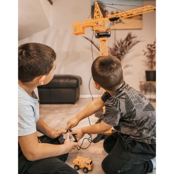 WOOPIE Dźwig Żuraw Zdalnie Sterowany 103 cm R/C Ciężarówka Koparka  + 4 Akc.