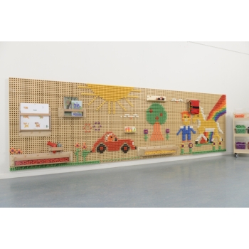 MASTERKIDZ Panel Ścienny Tablica Naukowa Kreatywna STEM  + Panel Monatażowy 120x80cm
