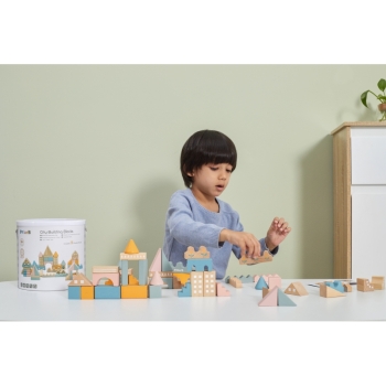 VIGA PolarB Drewniane Klocki Bloki Miejskie 50 elementów Montessori