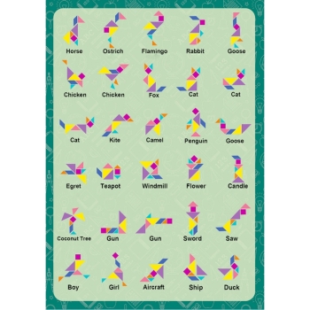 WOOPIE Tangram Klocki Magnetyczne Puzzle 3D