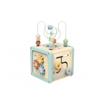 TOOKY TOY Drewniana Kostka Aktywności Sorter Labirynt