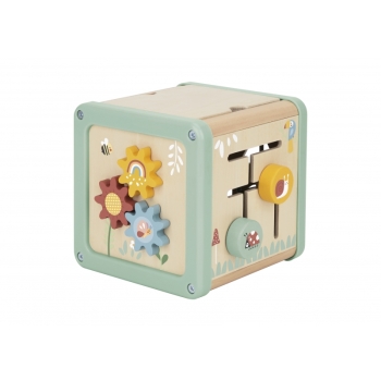 TOOKY TOY Drewniana Kostka Aktywności Sorter Labirynt