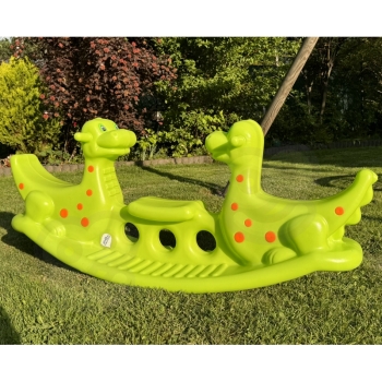 WOOPIE Bujak Wieloosobowy Dino Huśtawka Równoważna Zielona