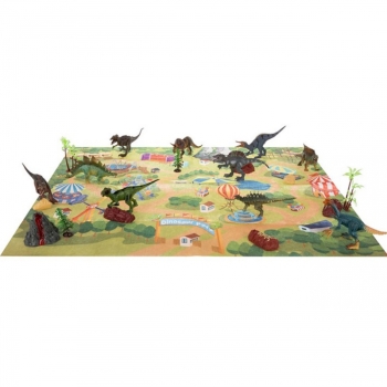 WOOPIE Duży Zestaw Figurki Dinozaury XXL + Mata 