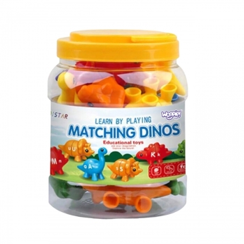 WOOPIE Zestaw Nauka Liter Kolorów Montessori Figurki Dinozaury do Składania 