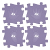 WOOPIE Mata Sensoryczna Ortopedyczna Puzzle Ręce i Nogi 16 el. - Kolor Fioletowy