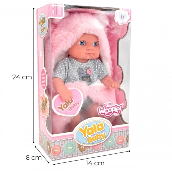 WOOPIE ROYAL Pierwsza Lalka Bobas z Kocykiem Króliczkiem 23 cm