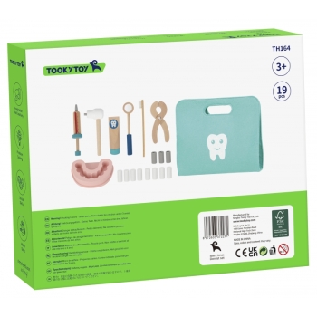 TOOKY TOY Zestaw Małego Dentysty Walizka Lekarza 19 el. FSC