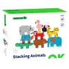 TOOKY TOY Drewniane Klocki Układanka Zwierzątka Montessori 9 el.