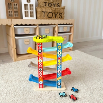 TOOKY TOY Kolorowa  Zjeżdżalnia Tor Dla Samochodów