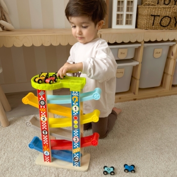 TOOKY TOY Kolorowa  Zjeżdżalnia Tor Dla Samochodów