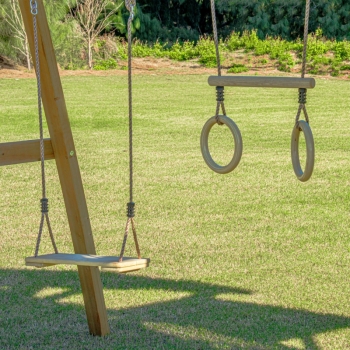 AXI Mitch play tower - Duży Plac Zabaw Drewniany Zjeżdżalnia Hustawki Ścianka Wspinaczkowa + Wieża