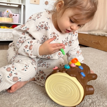 WOOPIE Magnetyczna Gra Zręcznościowa Złap Robaczka 2 Dzięcioły + 10 Robaczków