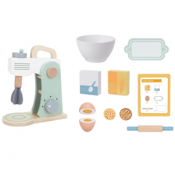WOOPIE GREEN Drewniany Mikser Kuchenny Blender z Akcesoriami 11 el.