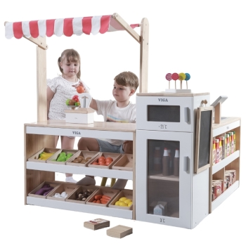 Viga Duży Zestaw Stragan Sklep Supermarket