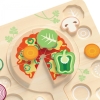 CLASSIC WORLD Drewniana Pizza do Krojenia Układanka Warzywa 22 el.